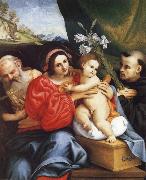 The Virgin and Child with Saint Jerome and Saint Nicholas of Tolentino LOTTO, Lorenzo